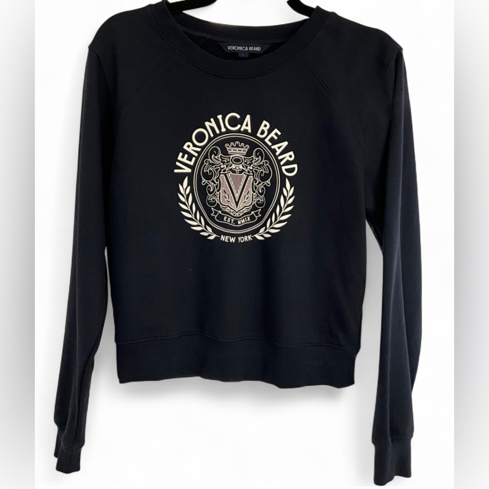 Veronica Beard Navy Sweatshirt with Emblem - Picture 7 of 14